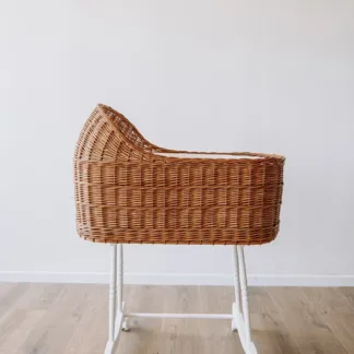 עריסה עגולה לתינוק בעיצוב רטרו דגם פרג'ליס חום shushu