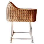 עריסת וינטג' אקולוגית לתינוק דגם פרג'ליס בהירה shushu