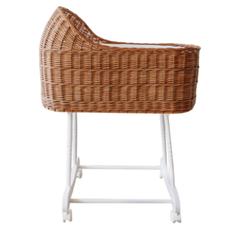 עריסה עגולה לתינוק בעיצוב רטרו דגם פרג'ליס חום shushu